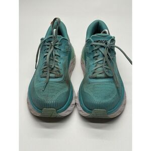 Hoka Bondi 7 Womens Running Shoes Blue Teal Mesh Low Top Sneakers Wide 10D